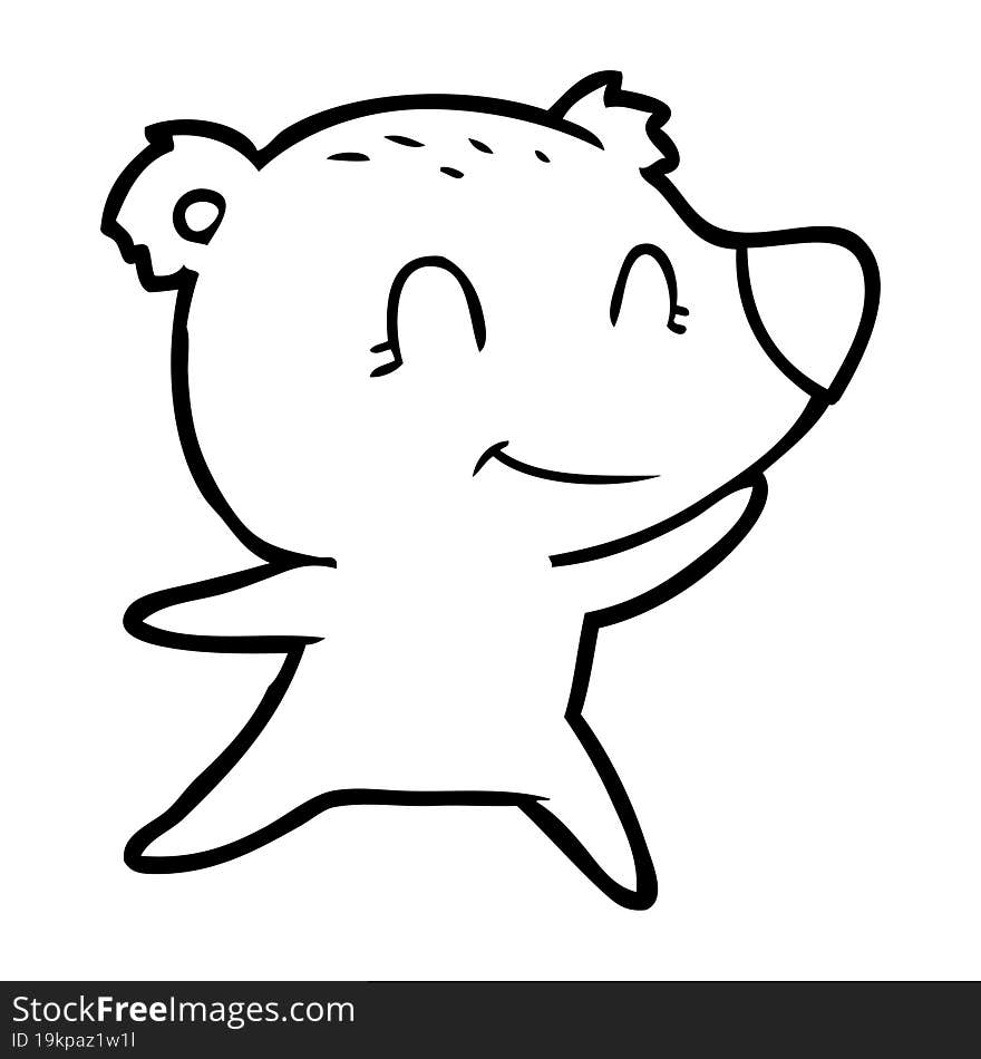 friendly bear cartoon. friendly bear cartoon