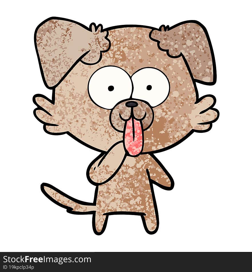 cartoon dog with tongue sticking out. cartoon dog with tongue sticking out