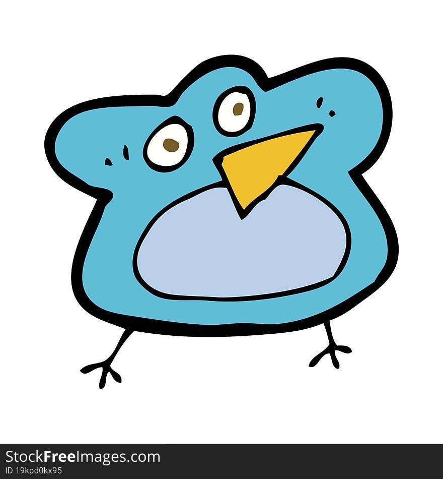 funny cartoon bird. funny cartoon bird