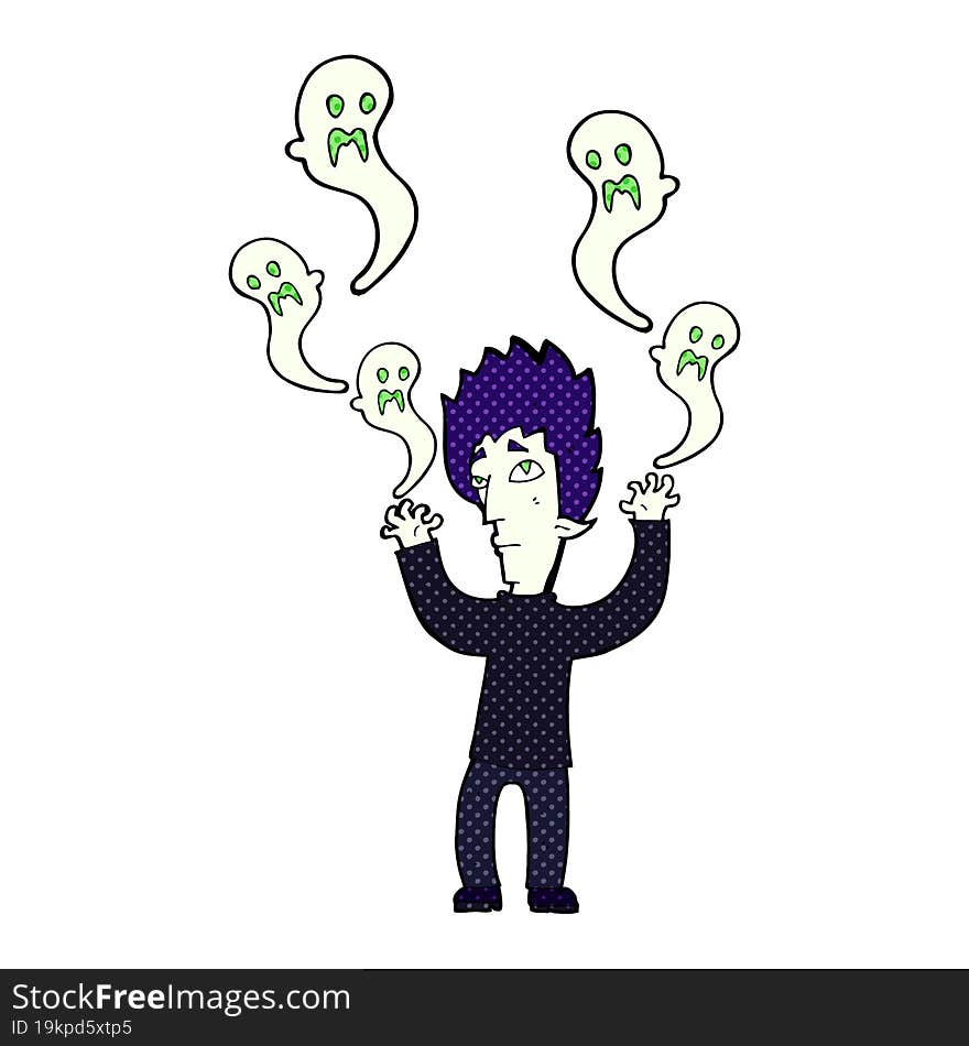 Cartoon Spooky Vampire