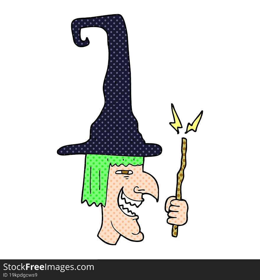 Cartoon Laughing Witch