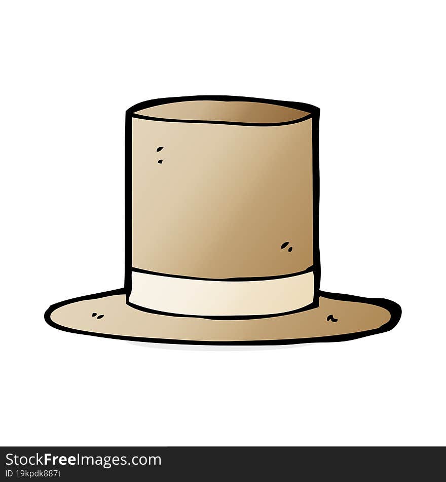 cartoon old top hat