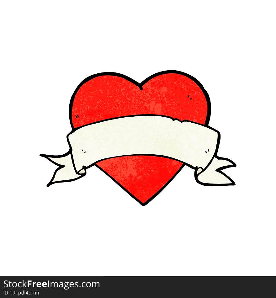 cartoon heart tattoo