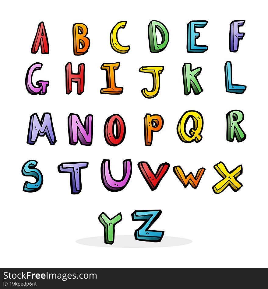 cartoon alphabet