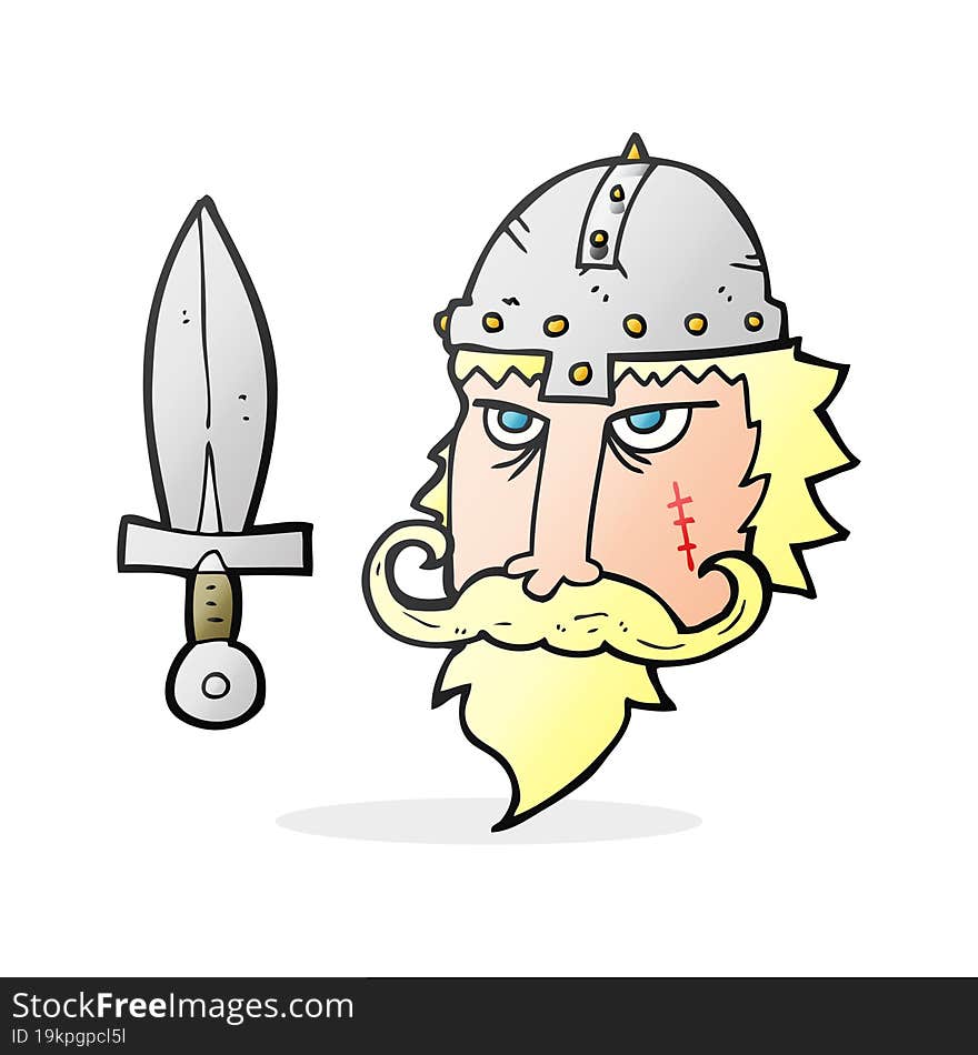 cartoon viking warrior