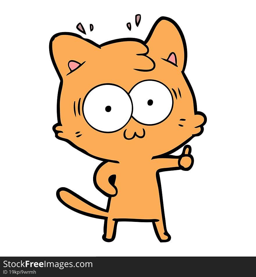 cartoon surprised cat. cartoon surprised cat