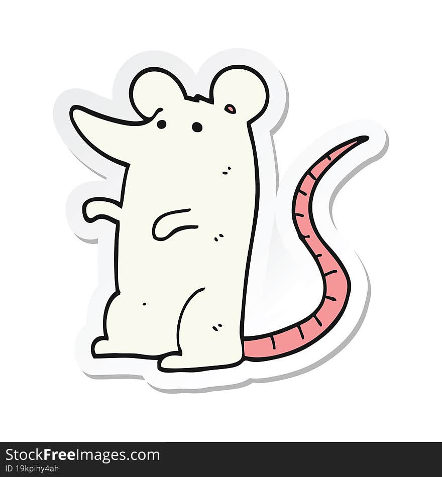 sticker of a cartoon rat