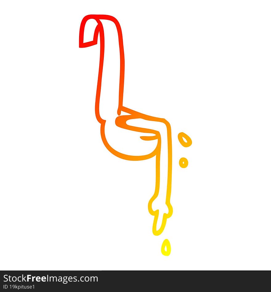 warm gradient line drawing cartoon ladle of food