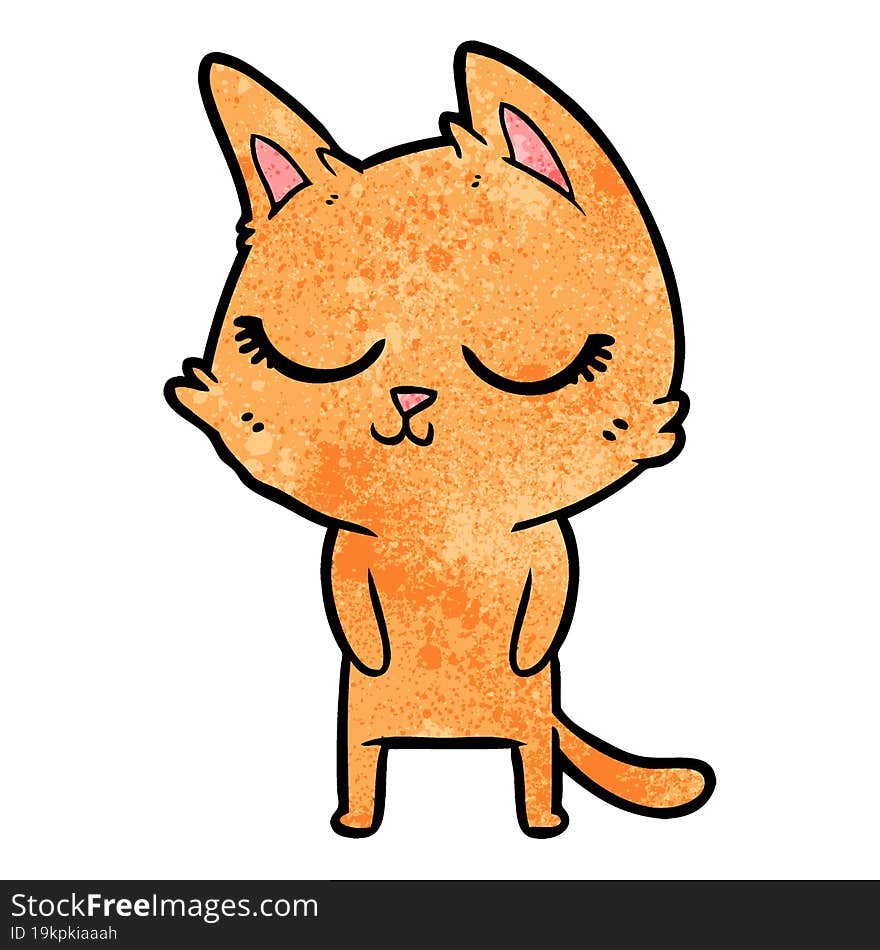 calm cartoon cat. calm cartoon cat