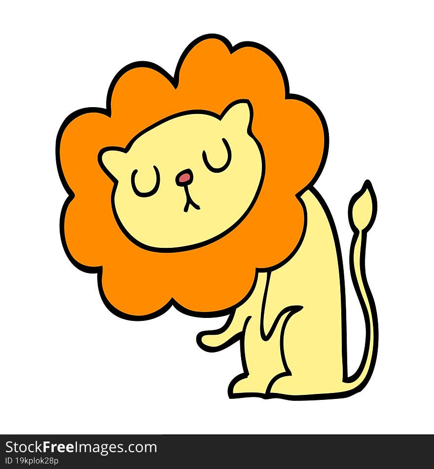 Cute Cartoon Lion