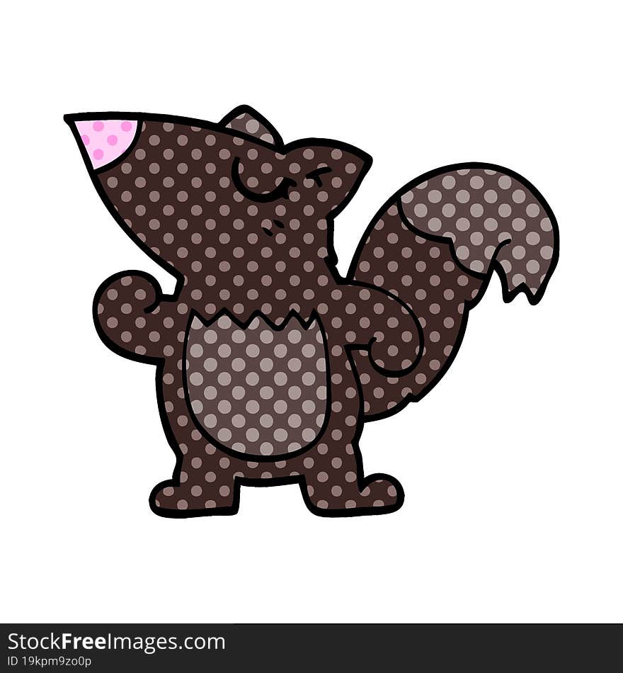 cartoon doodle squirrel