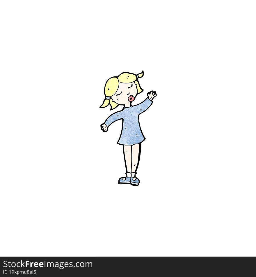 cartoon pretty blond girl