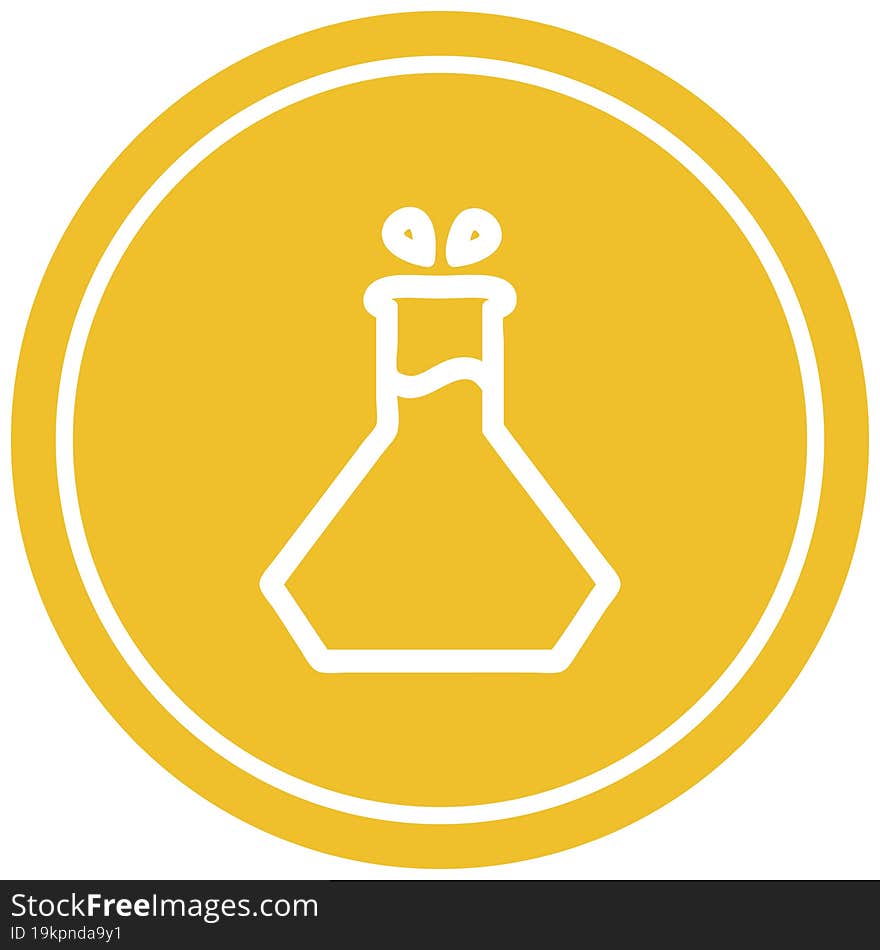 science experiment circular icon