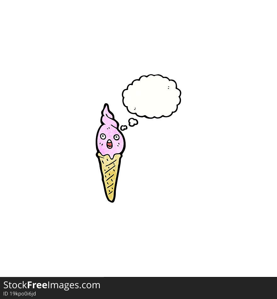 ice cream cone cartoon character