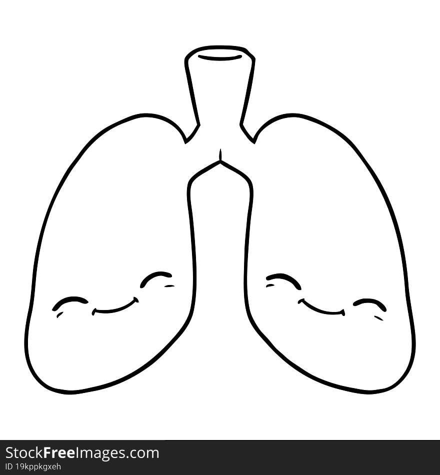 cartoon lungs. cartoon lungs