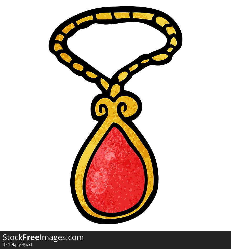 Cartoon Doodle Red Pendant