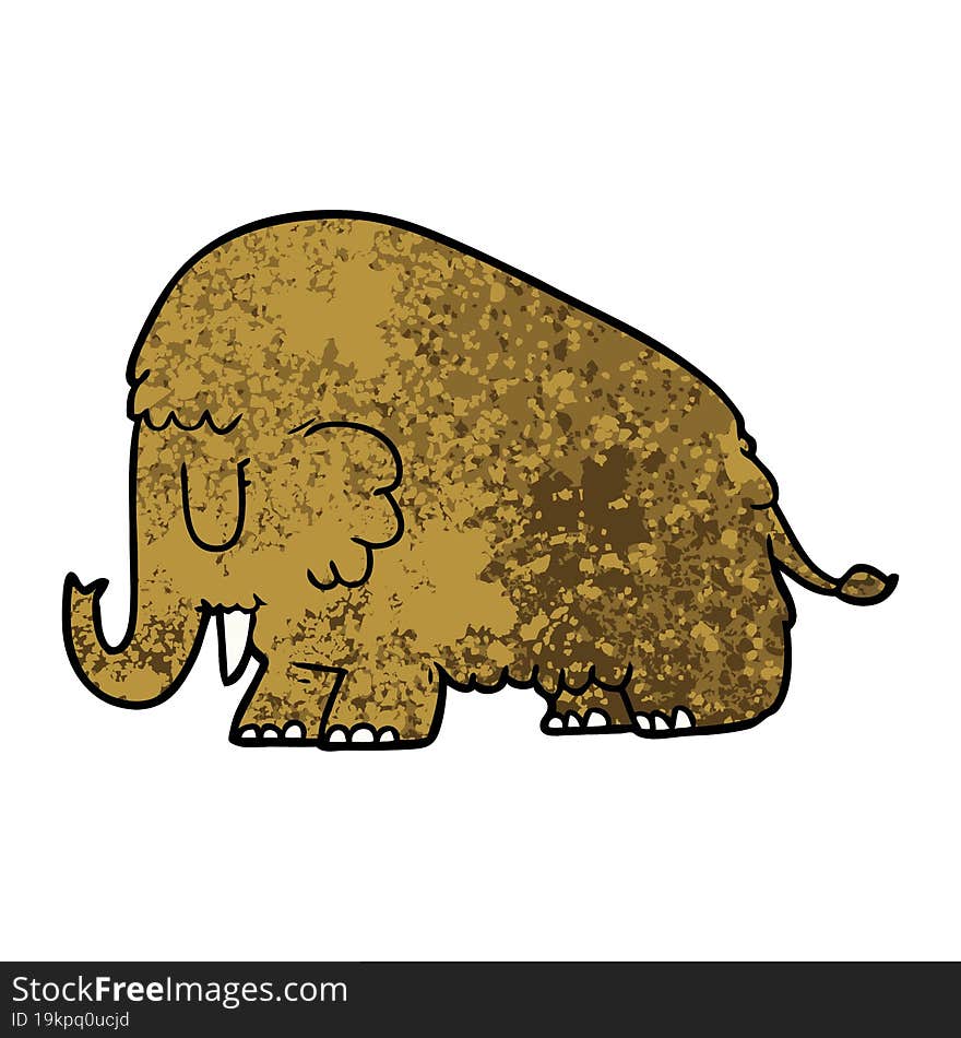 cartoon mammoth. cartoon mammoth