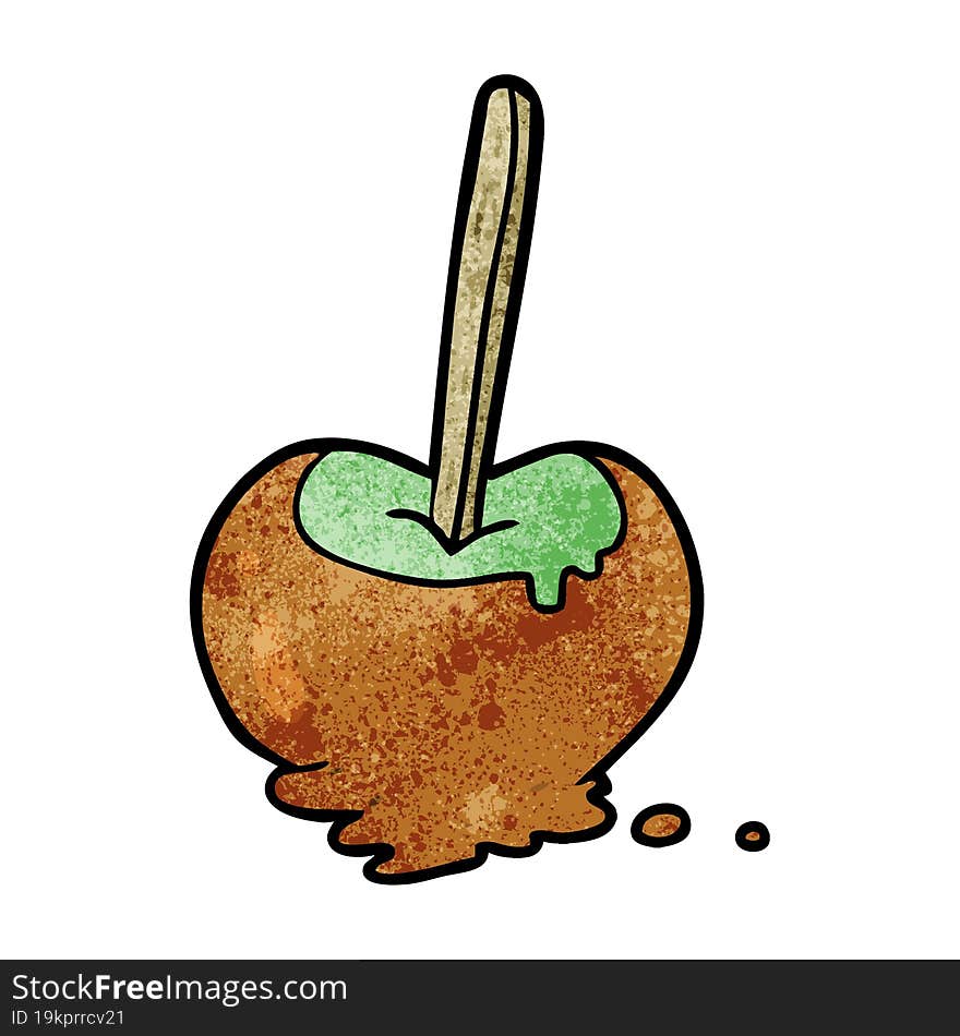 cartoon toffee apple. cartoon toffee apple