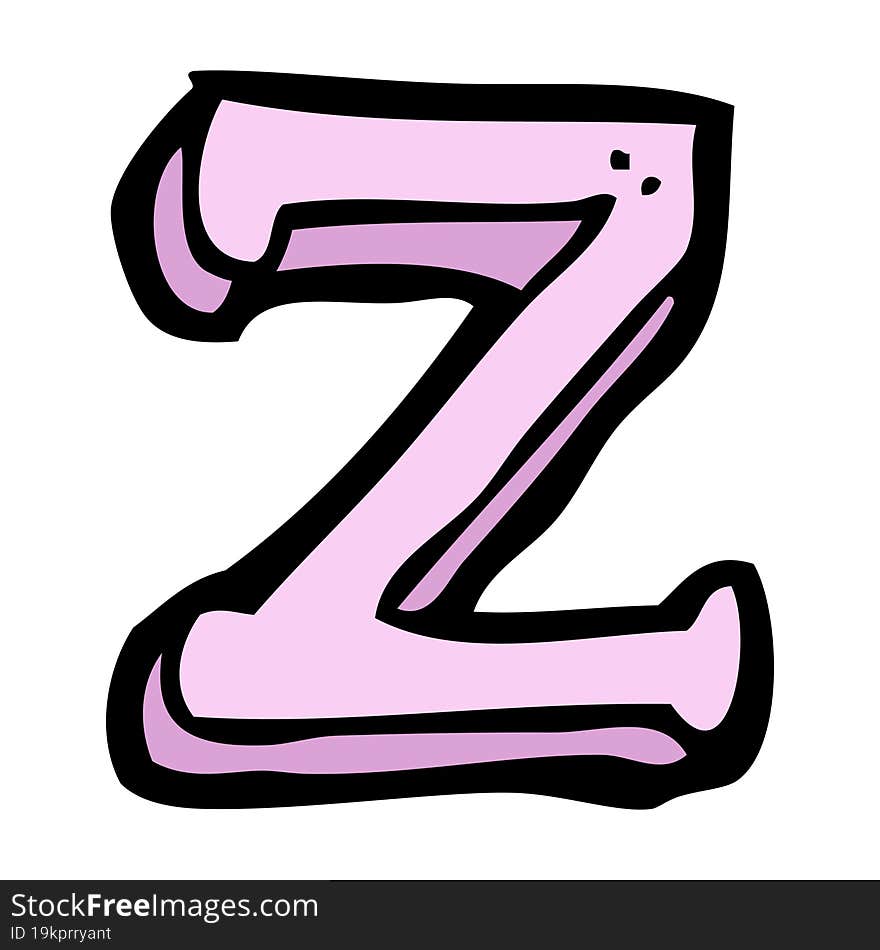 Cartoon Letter Z