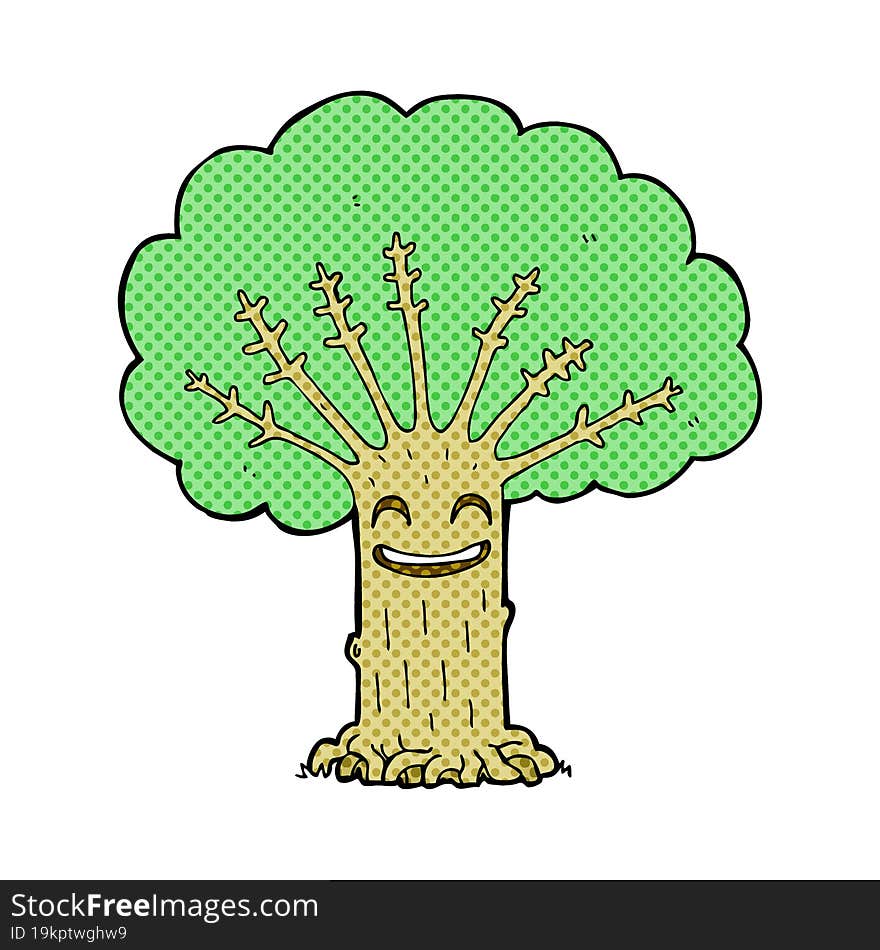 Cartoon Happy Tree