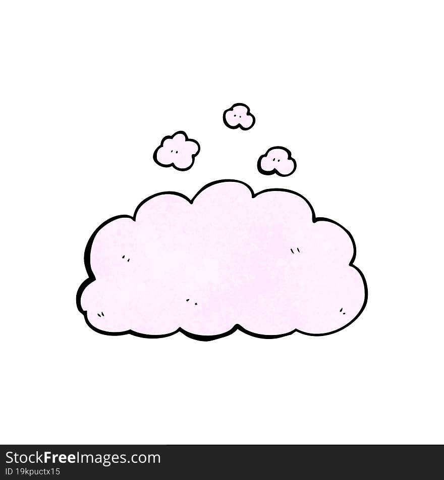 cartoon fluffy pink cloud