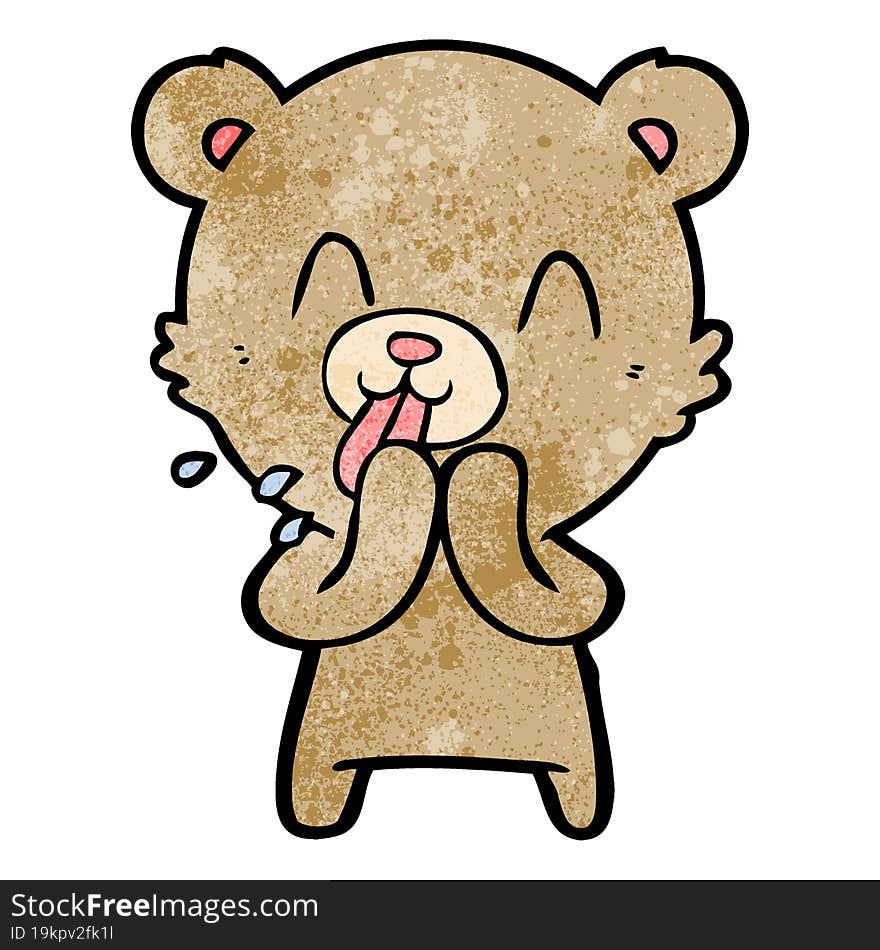 rude cartoon bear. rude cartoon bear