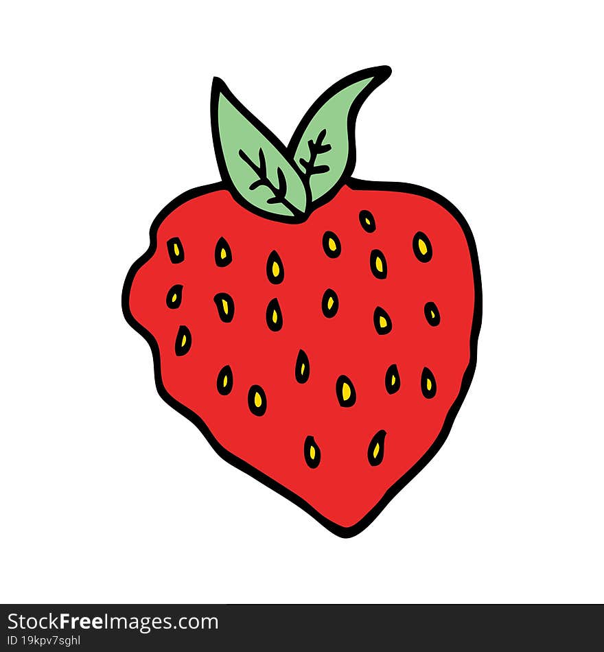 Cartoon Doodle Strawberry