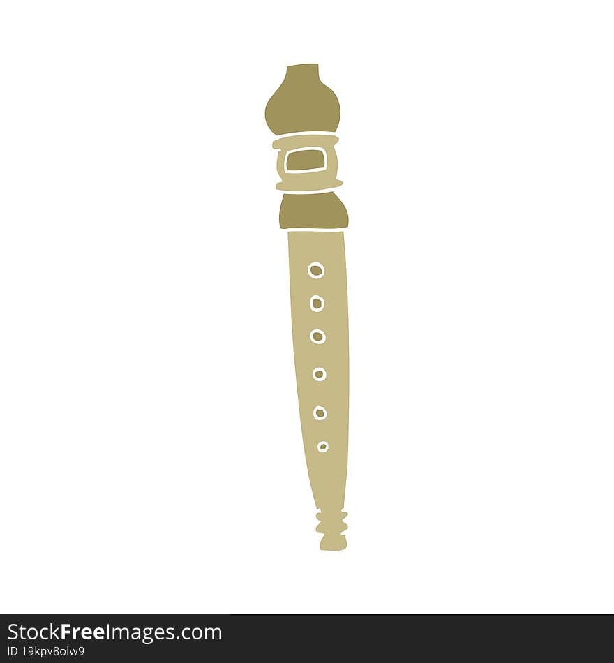 flat color illustration of a cartoon recorder