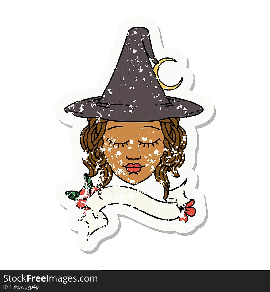 Human Witch Character Face Illustration