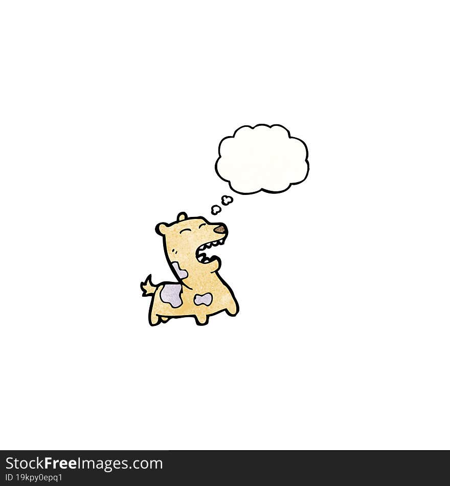 Cartoon Dog With Thought Bubble