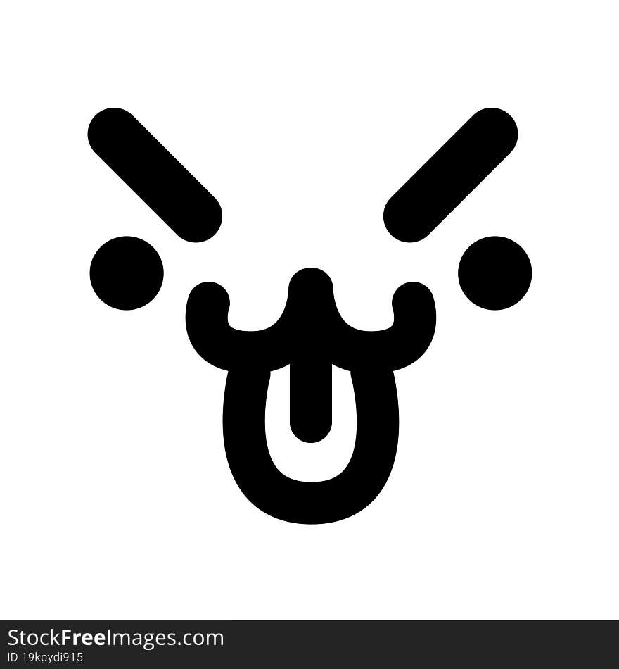 simple mean pet  face icon