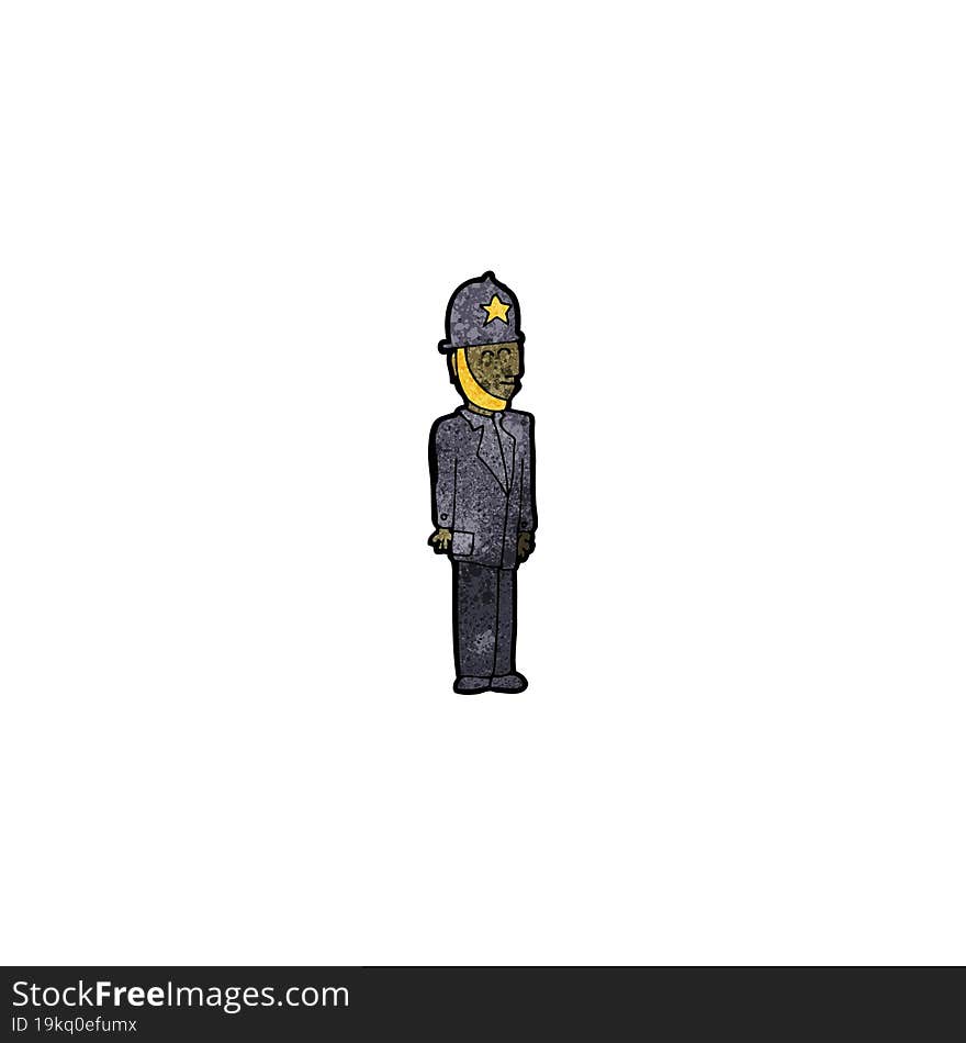 cartoon british policeman