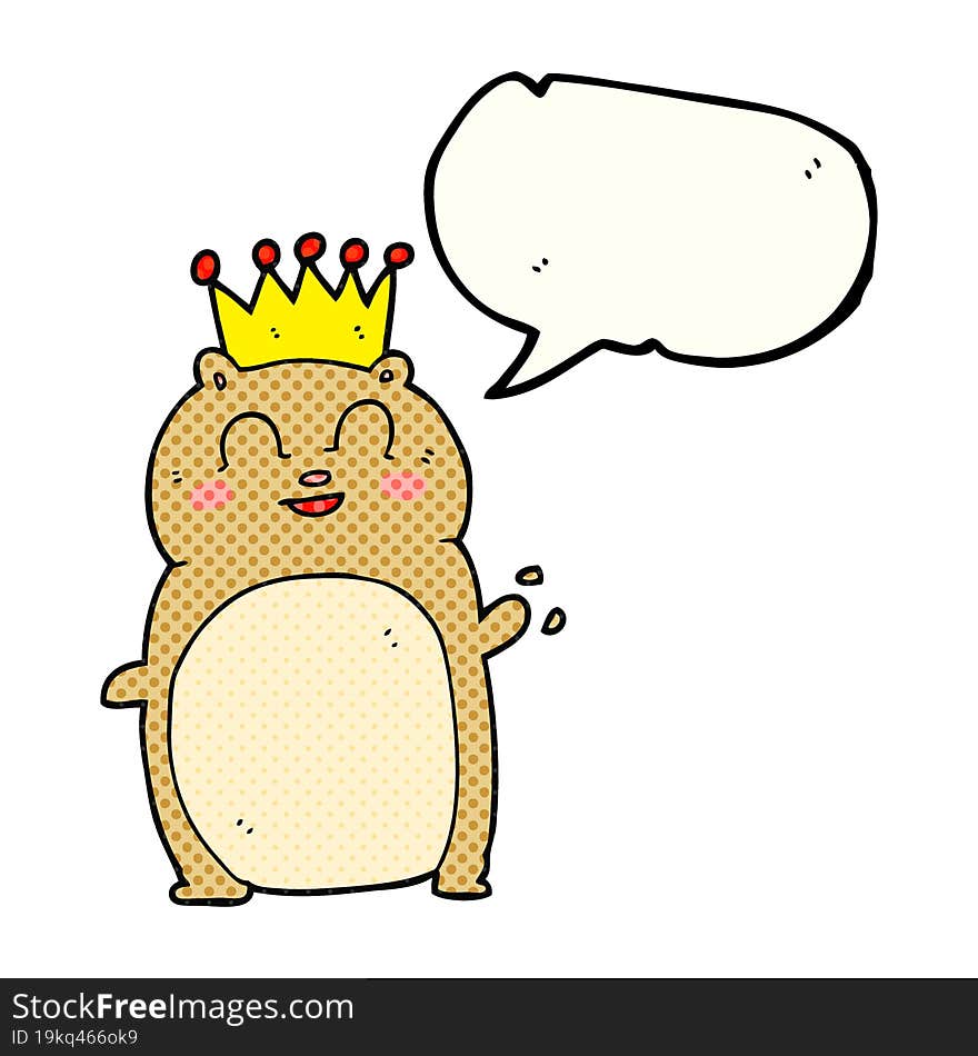 comic book speech bubble cartoon waving hamster