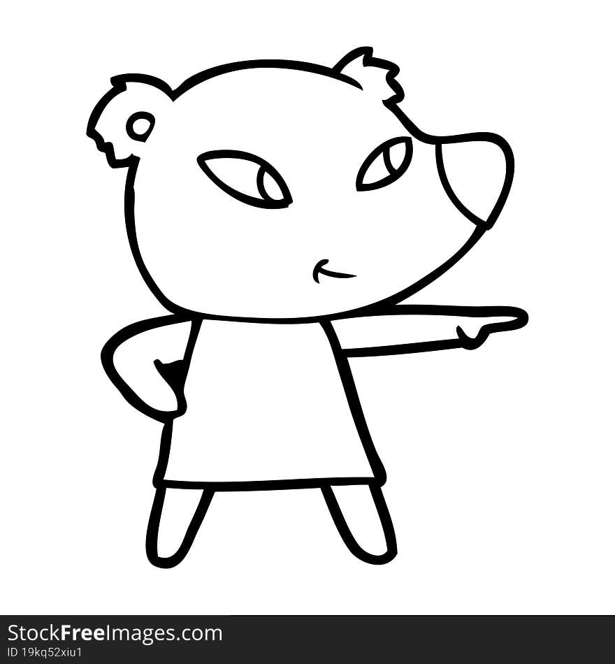 cute cartoon bear in dress. cute cartoon bear in dress