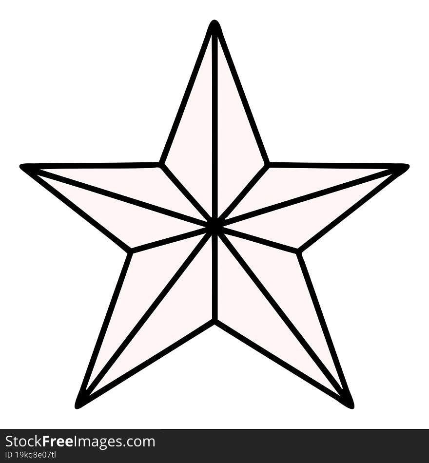 traditional tattoo of a star