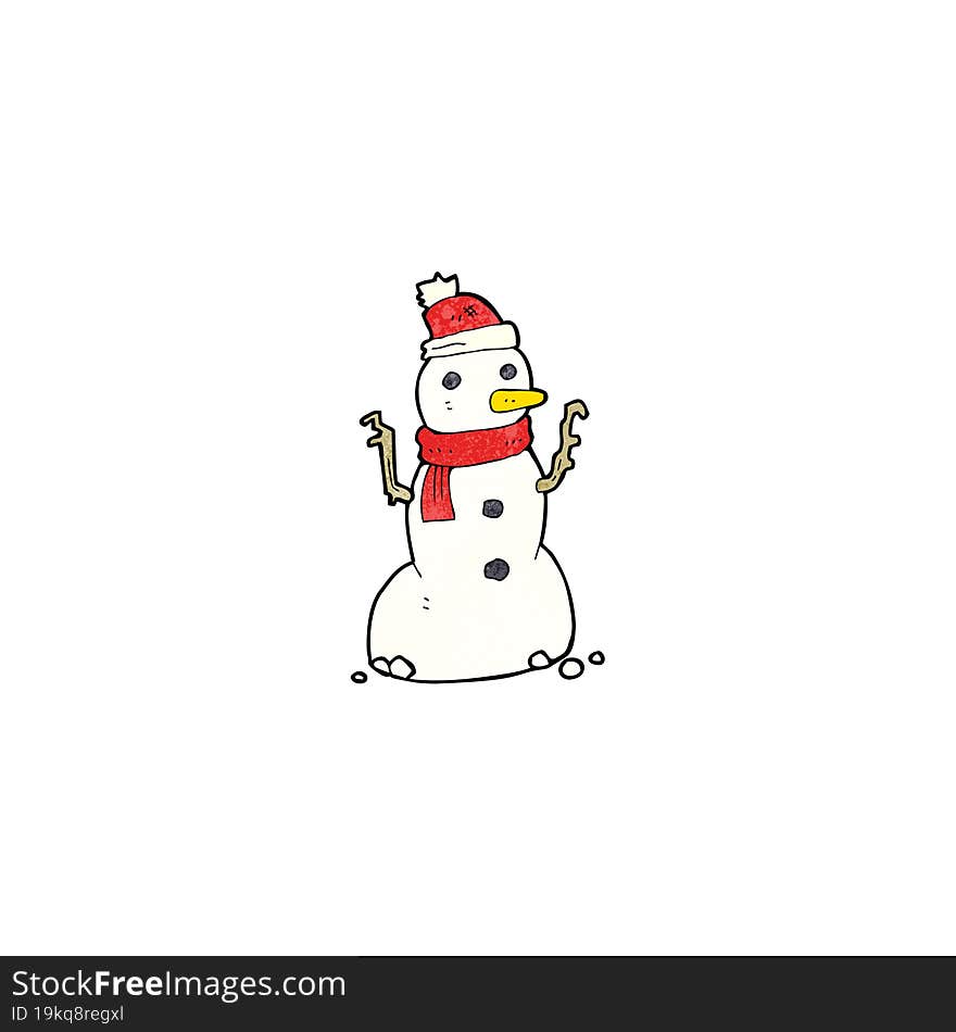 cartoon snowman