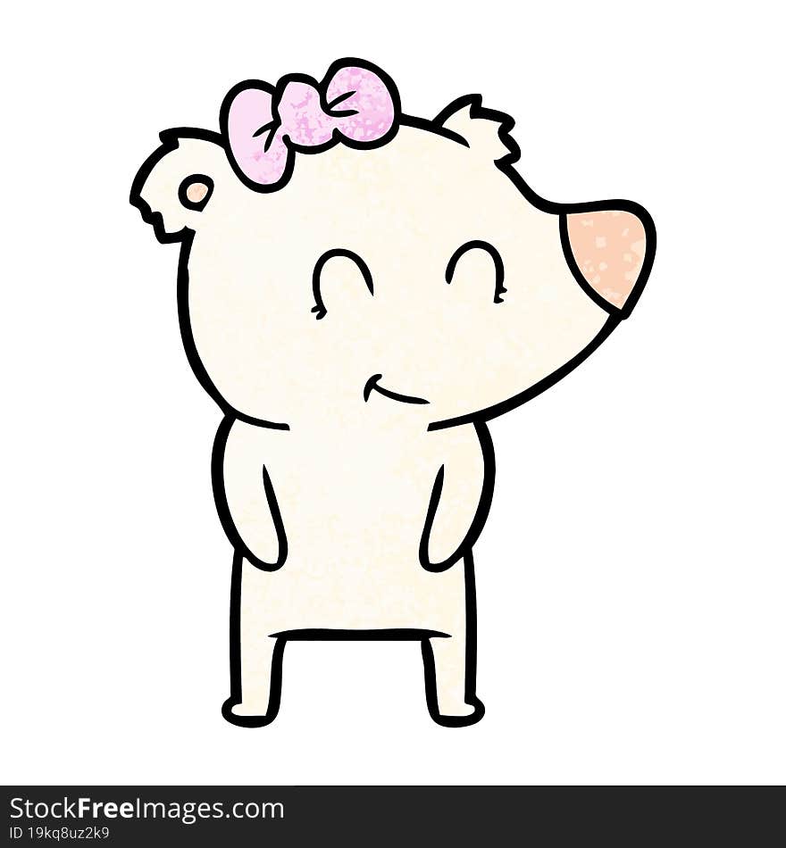 female polar bear cartoon. female polar bear cartoon