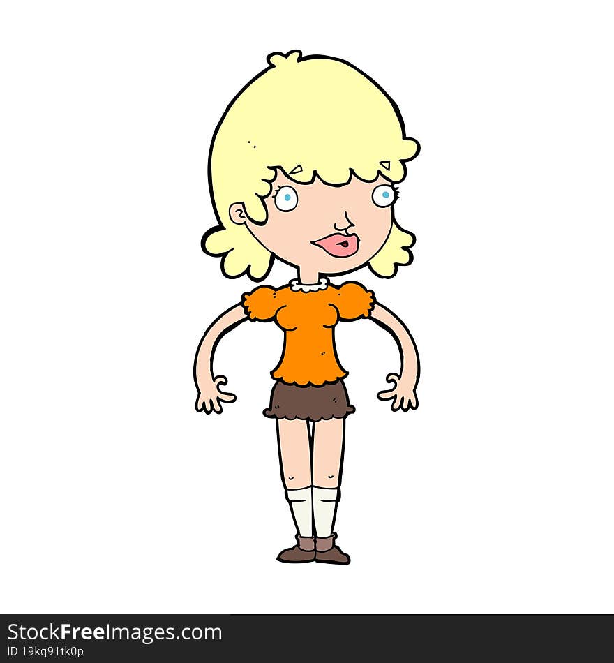 Cartoon Happy Woman