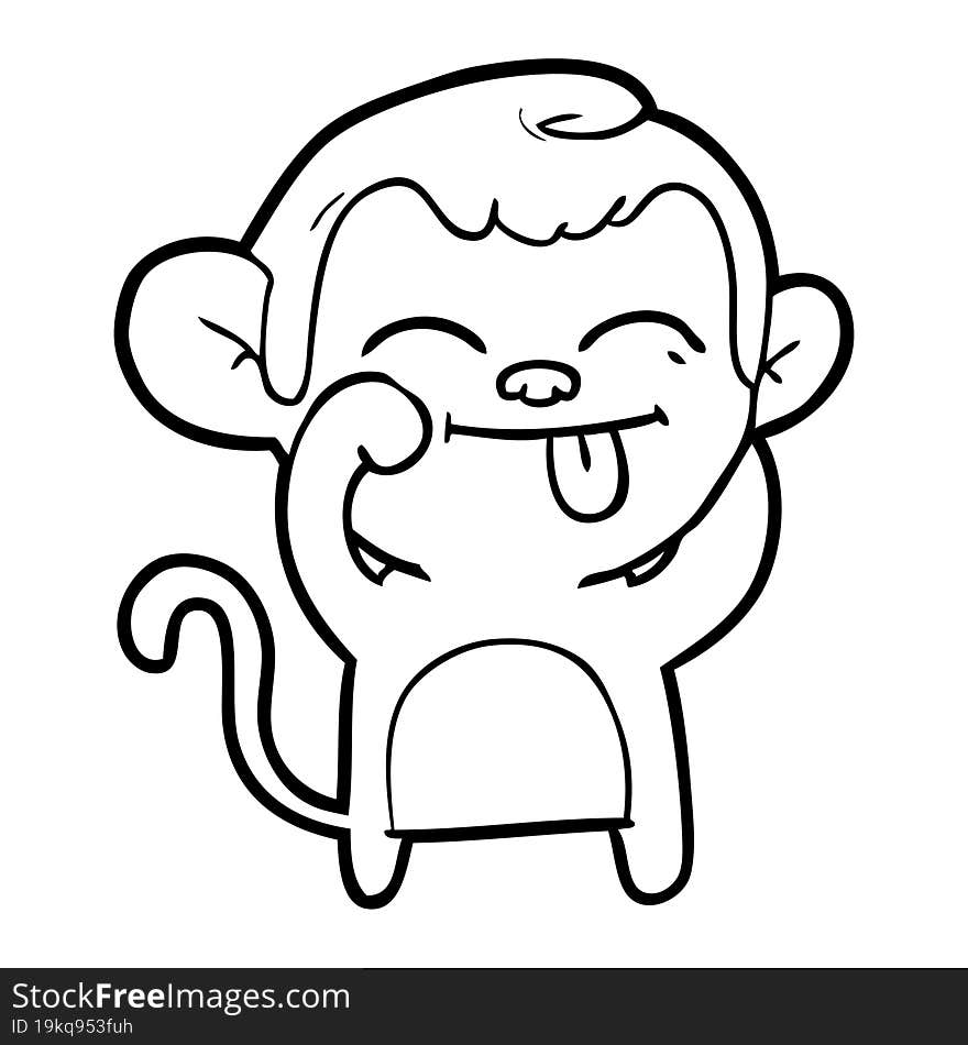 funny cartoon monkey. funny cartoon monkey