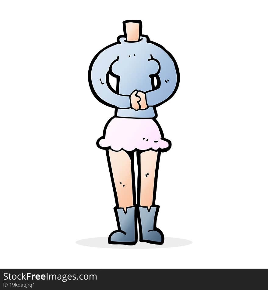 Cartoon Female Body (add Photos Or Mix And Match Cartoons