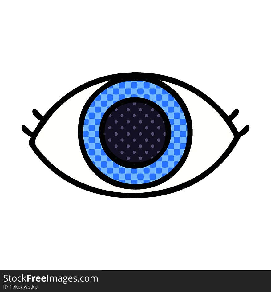 comic book style cartoon eye