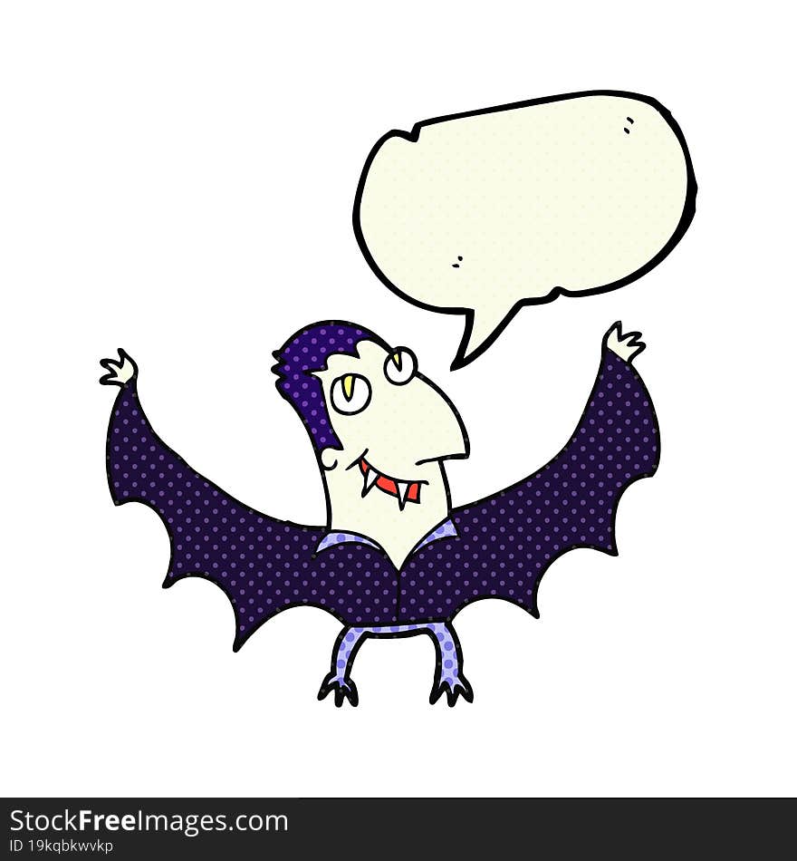 comic book speech bubble cartoon vampire