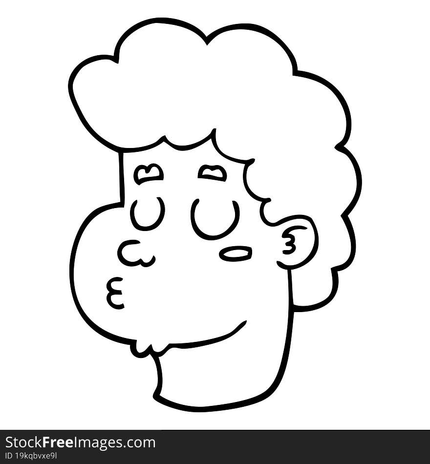 cartoon male face