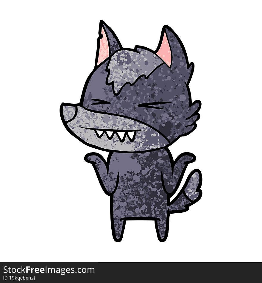 angry wolf cartoon. angry wolf cartoon