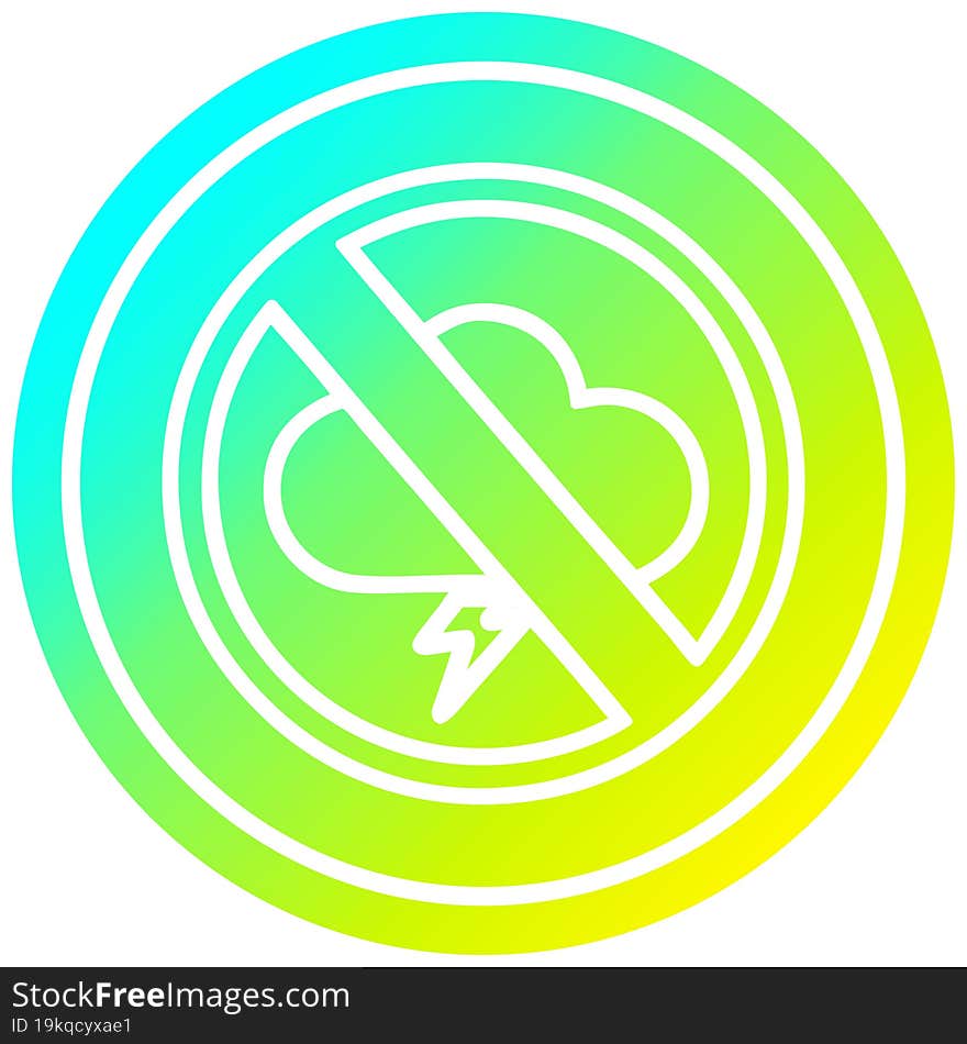 no storms circular in cold gradient spectrum