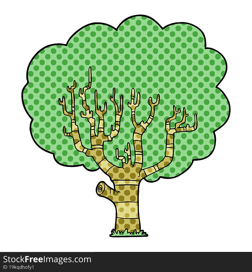 cartoon tree. cartoon tree