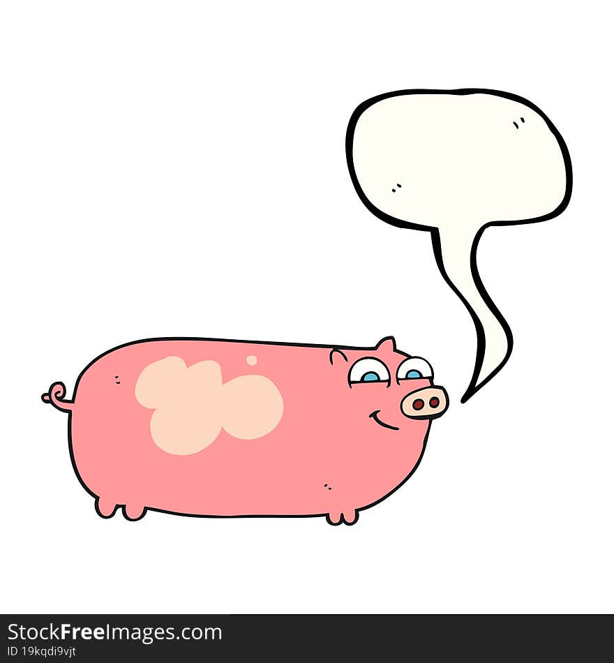 speech bubble cartoon pig