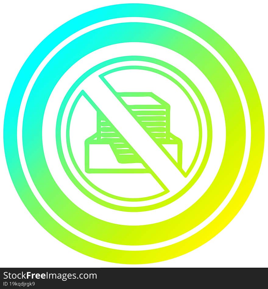 office paperless circular in cold gradient spectrum