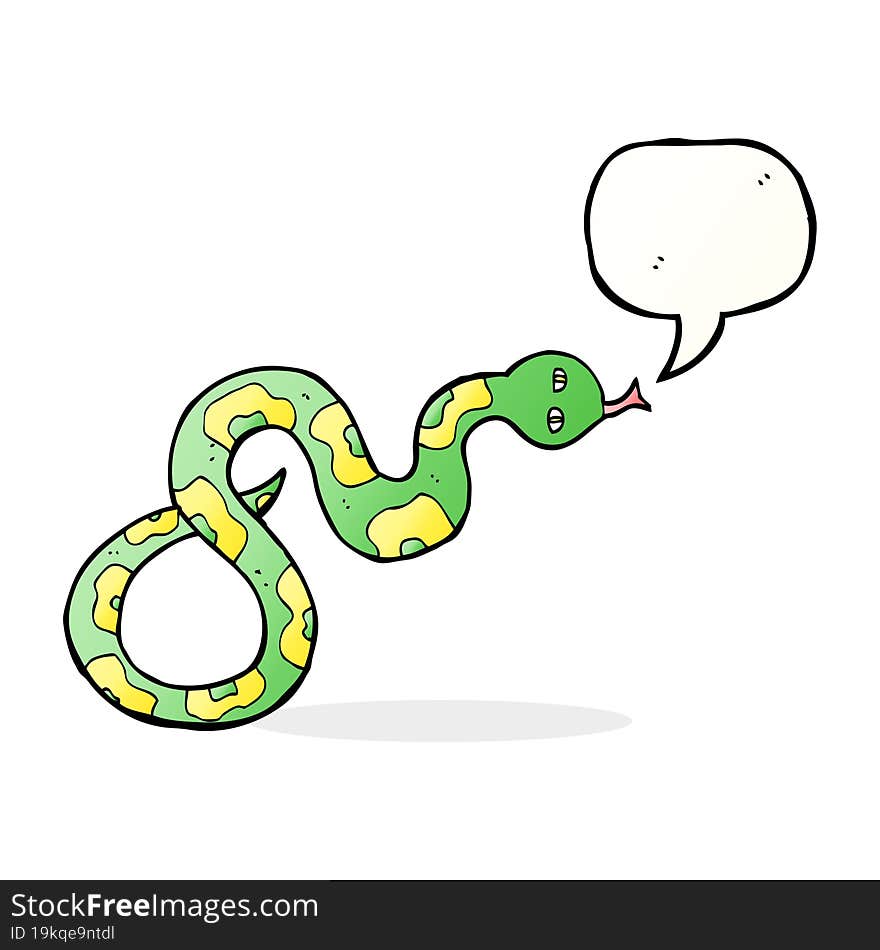 cartoon snake with speech bubble