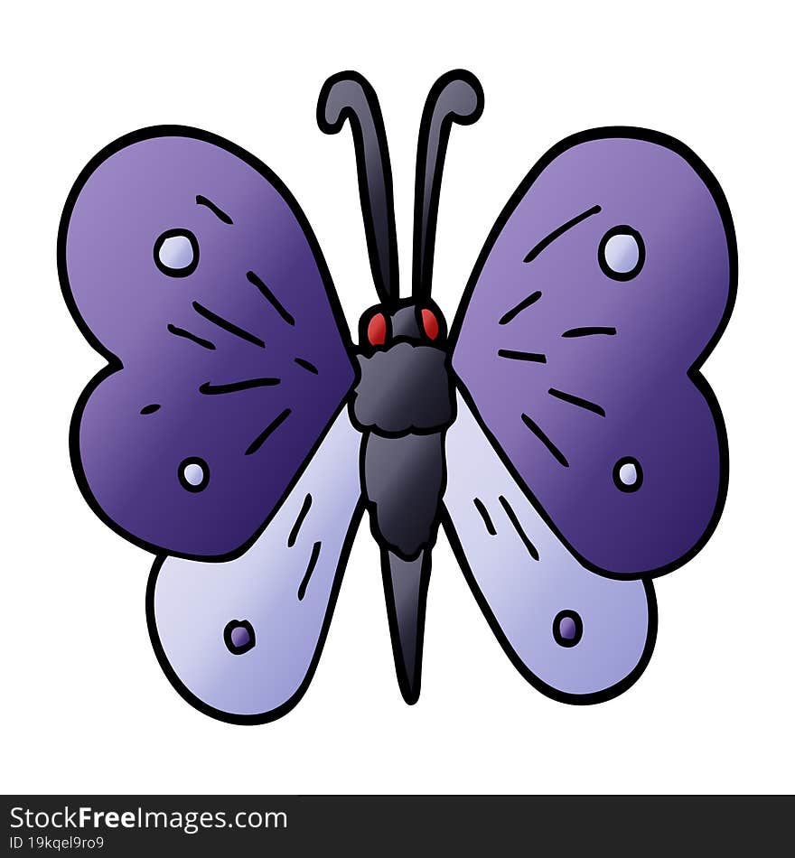 cartoon doodle butterfly